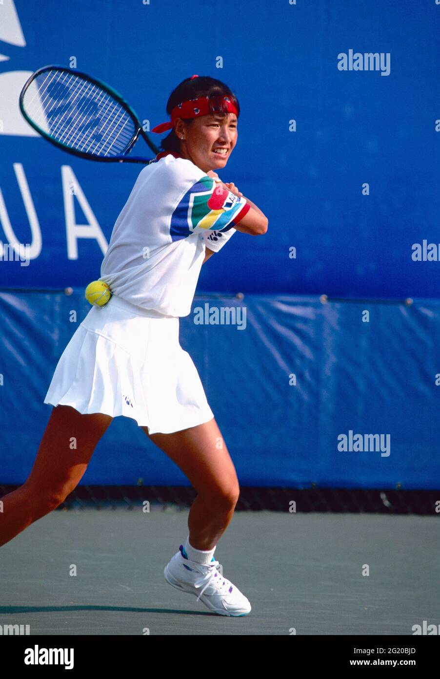 Japanese tennis player Kimiko Date, US Open 1993 Stock Photo Alamy