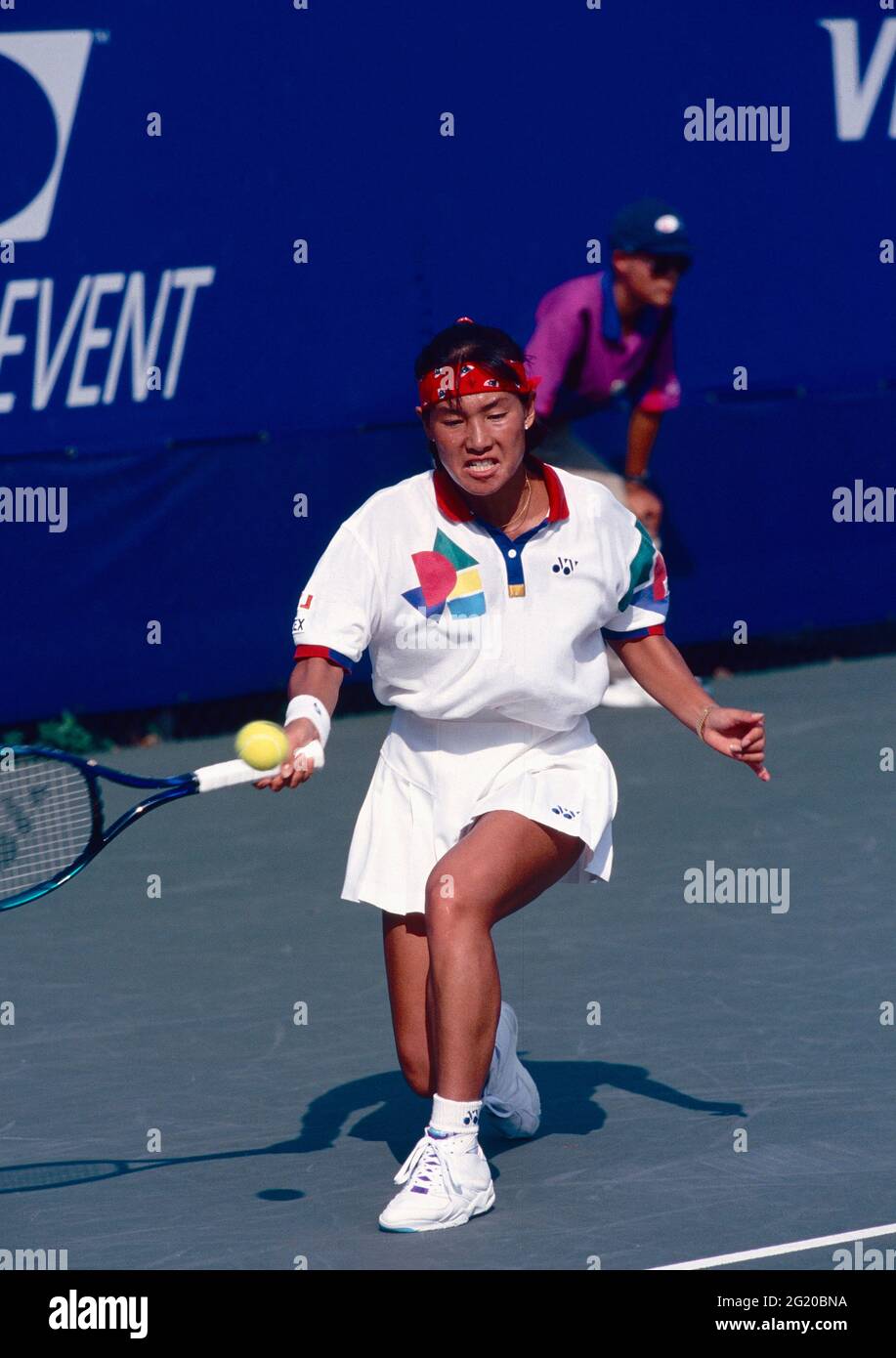 Japanese tennis player Kimiko Date, US Open 1993 Stock Photo Alamy