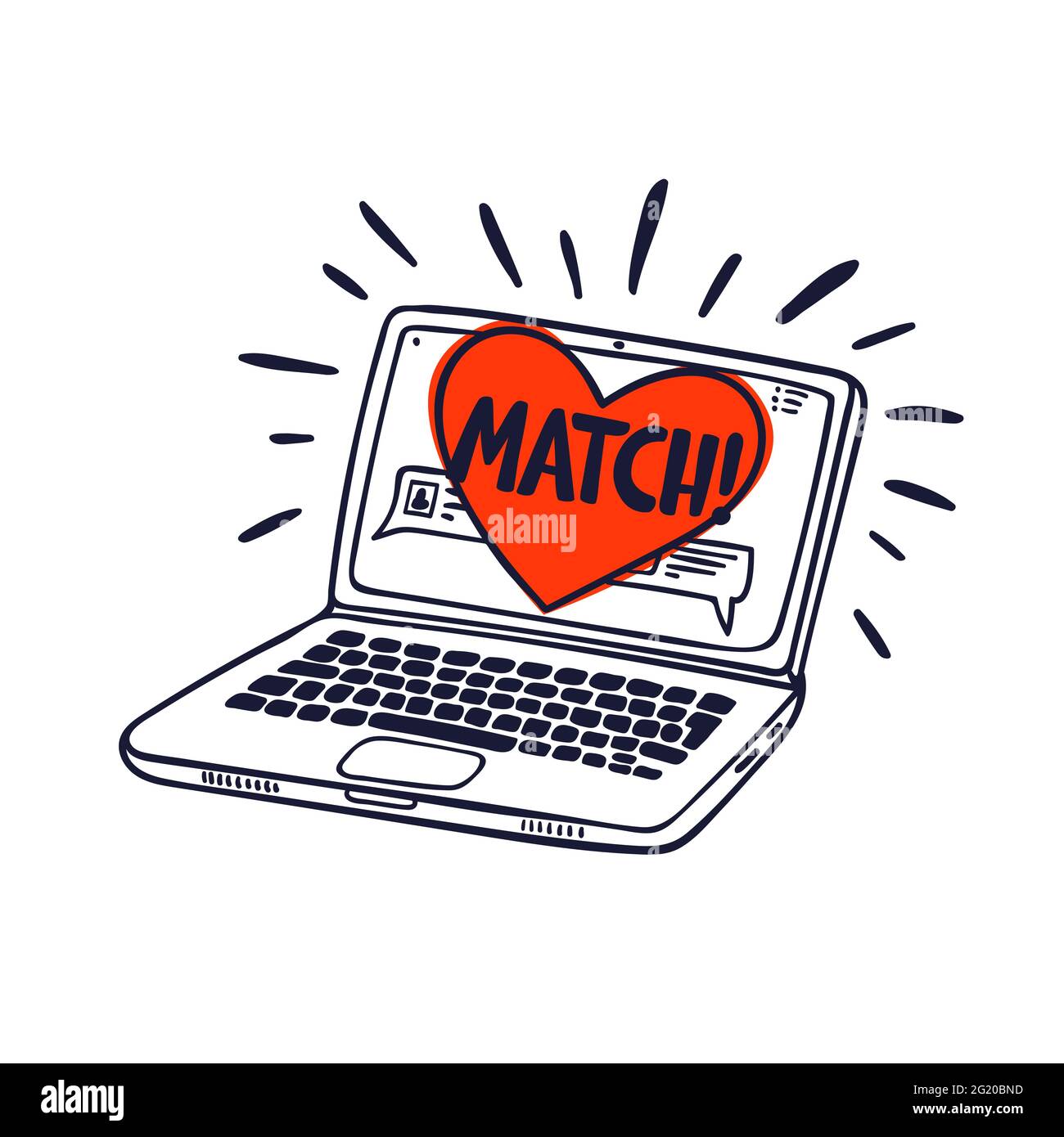 Searching love on line Stock Vector Images - Alamy