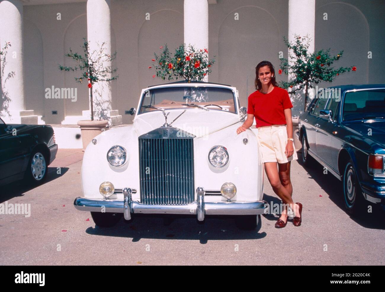 American tennis player Mary Joe Fernandez with a 1960 Rolls Royce, 1996 ...