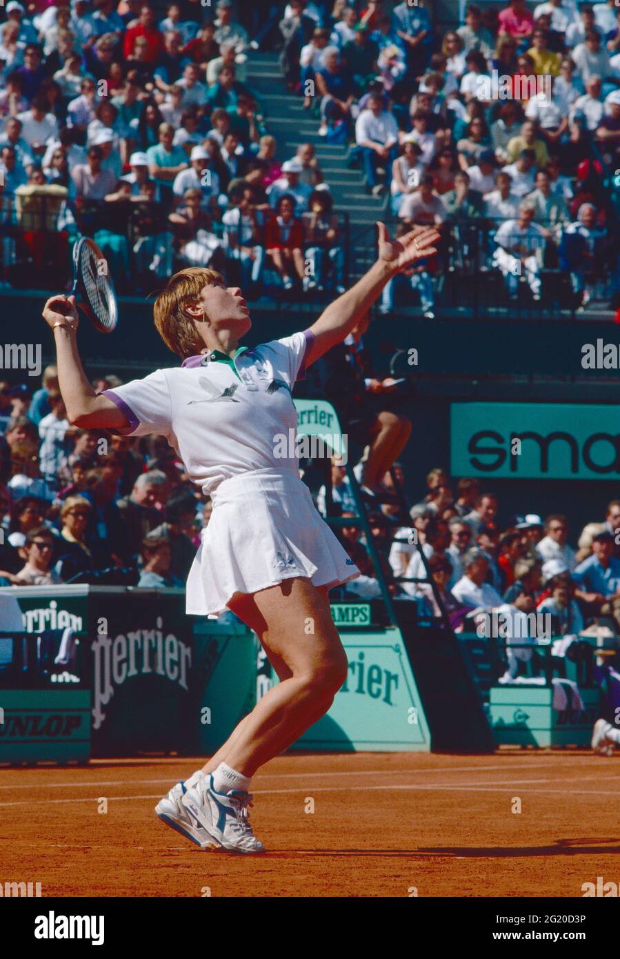 italian-tennis-player-sandra-cecchini-roland-garros-france-1991-stock