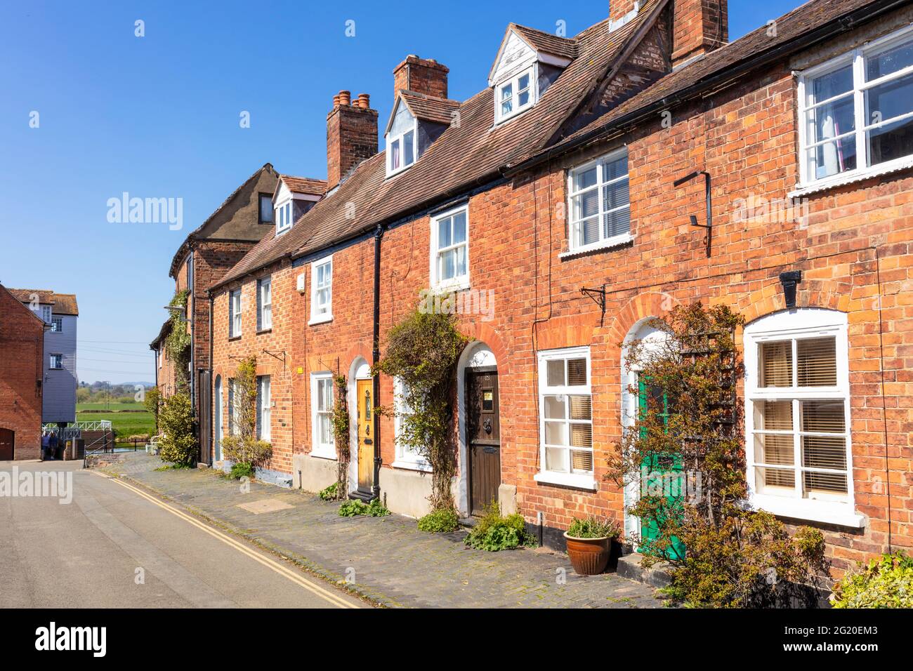 Old Mill workers houses on Mill street by Tewkesbury Mill Abbey mill