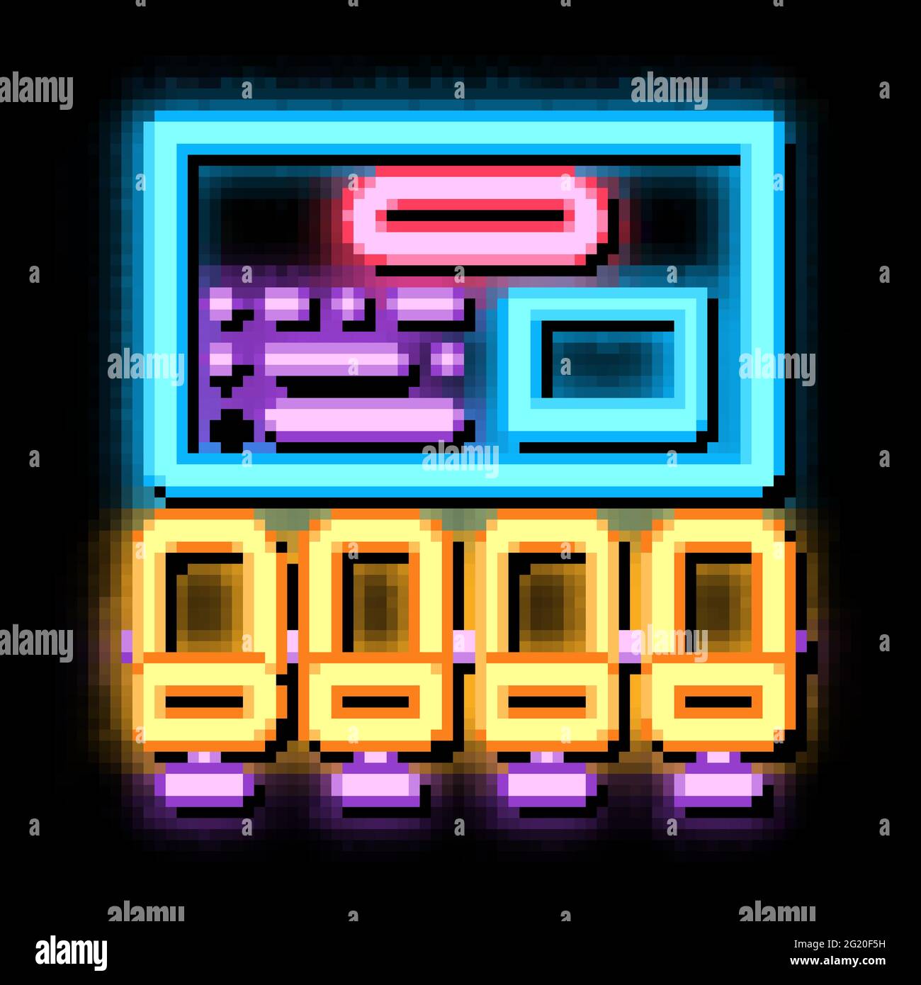 organizational workplace neon glow icon illustration Stock Vector Image ...