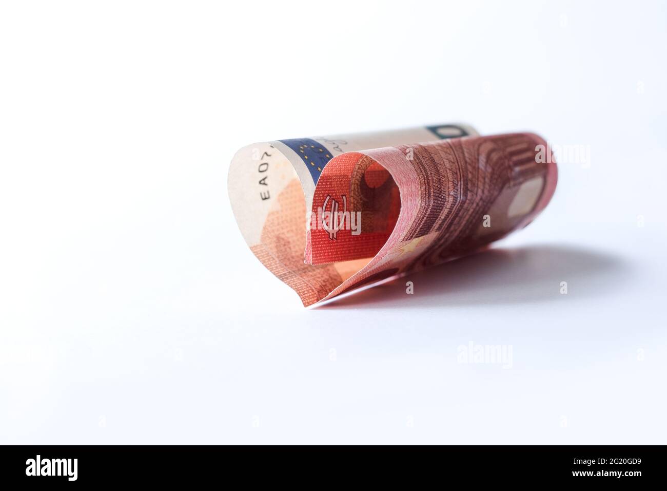 Love and money concept. Financial freedom theme - collect wealth by saving and investing small sums. Stock Photo