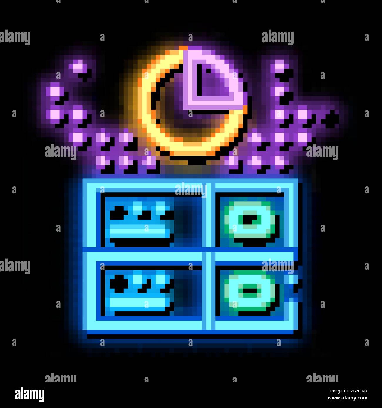 long data storage neon glow icon illustration Stock Vector Image & Art ...