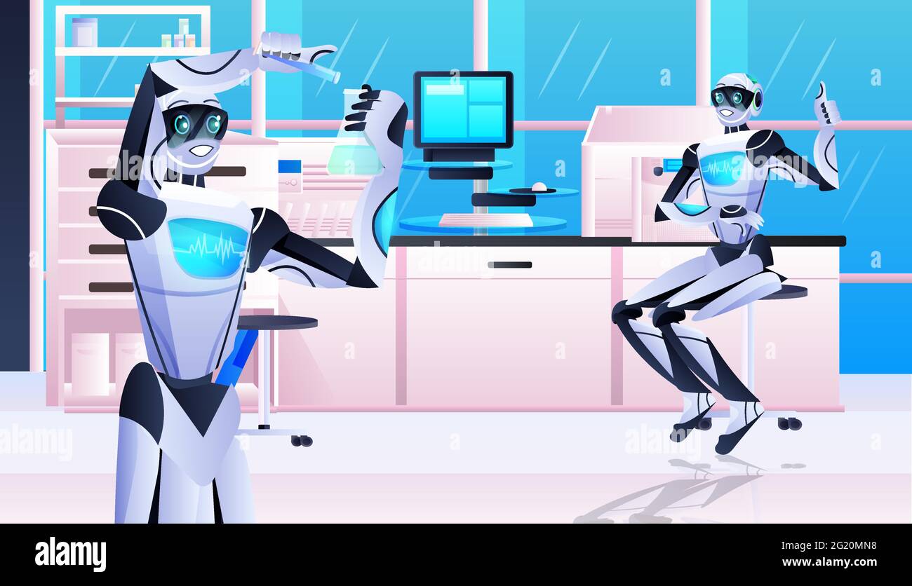 robotic chemists making chemical experiments in lab engineering artificial intelligence