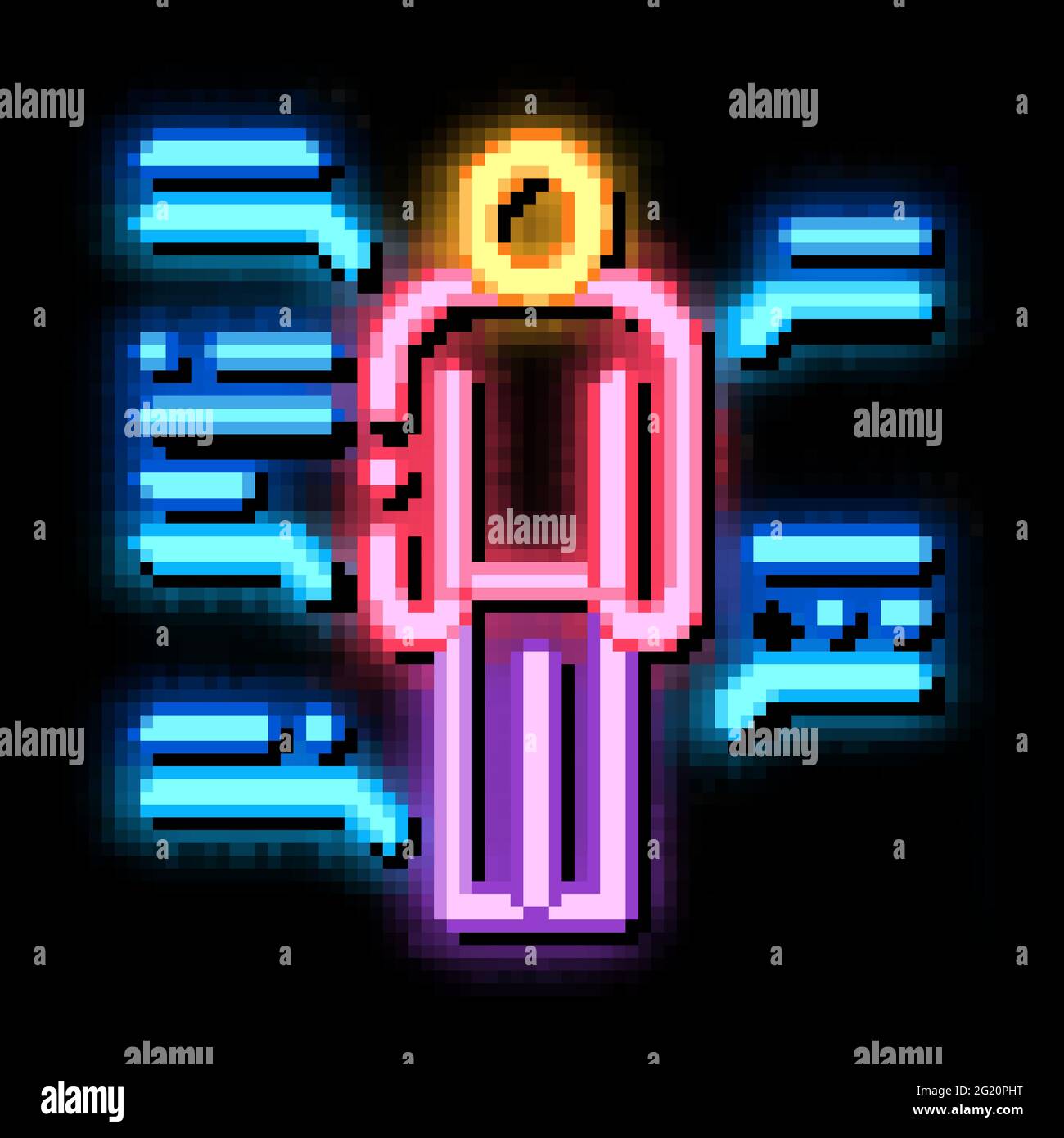 study of human functions neon glow icon illustration Stock Vector Image ...