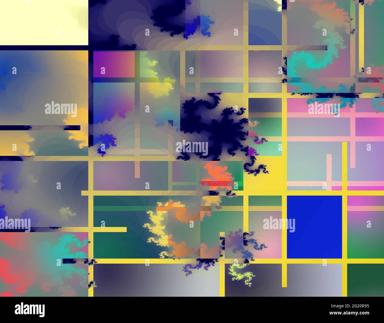 Digital abstract art divide hi-res stock photography and images - Alamy