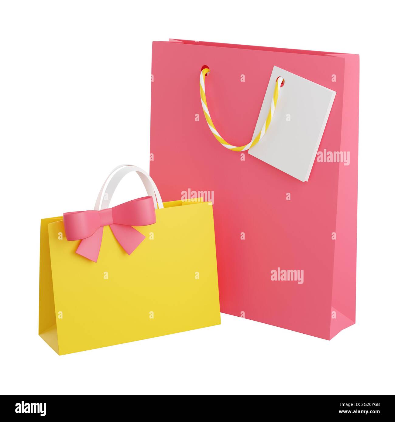 Pink Paper Shopping Bag Fashion Boutique Purchase Present Package With  Handles 3d Icon Vector Stock Illustration - Download Image Now - iStock