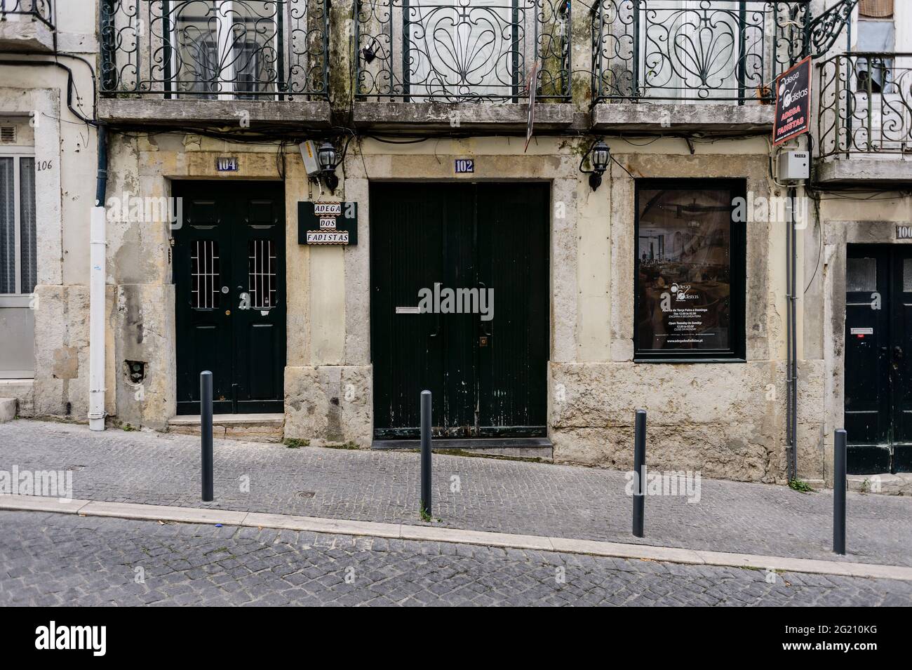 Fado restuarnt in Alfama, Lisbon Stock Photo
