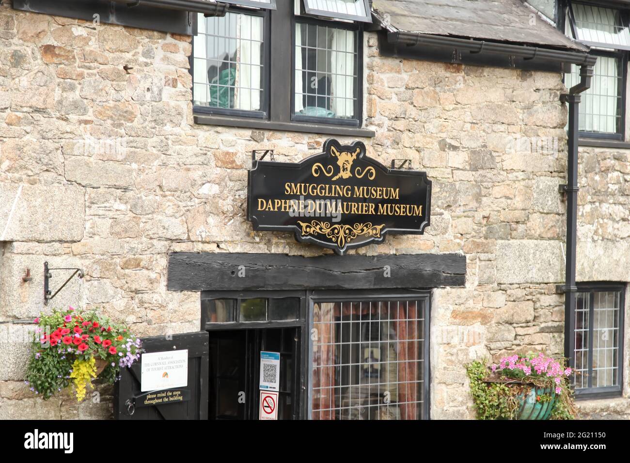 The Jamaica Inn coach house Smuggling Museum, Bodmin Moor, Bolventor, Cornwall, UK, June 2021 Stock Photo