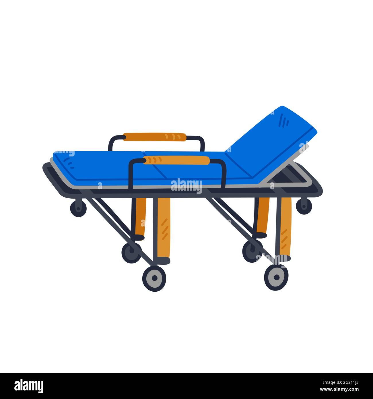 Stretcher. First aid stretcher - Medical equipment. Flat style vector  illustration on white background Stock Vector Image & Art - Alamy