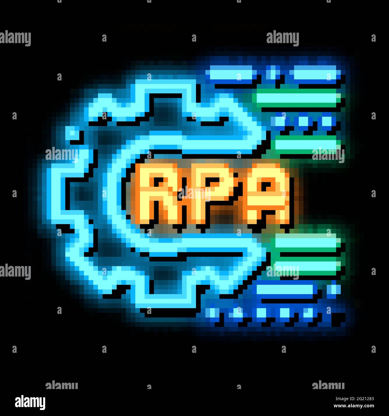 rpa settings neon glow icon illustration Stock Vector Image & Art - Alamy