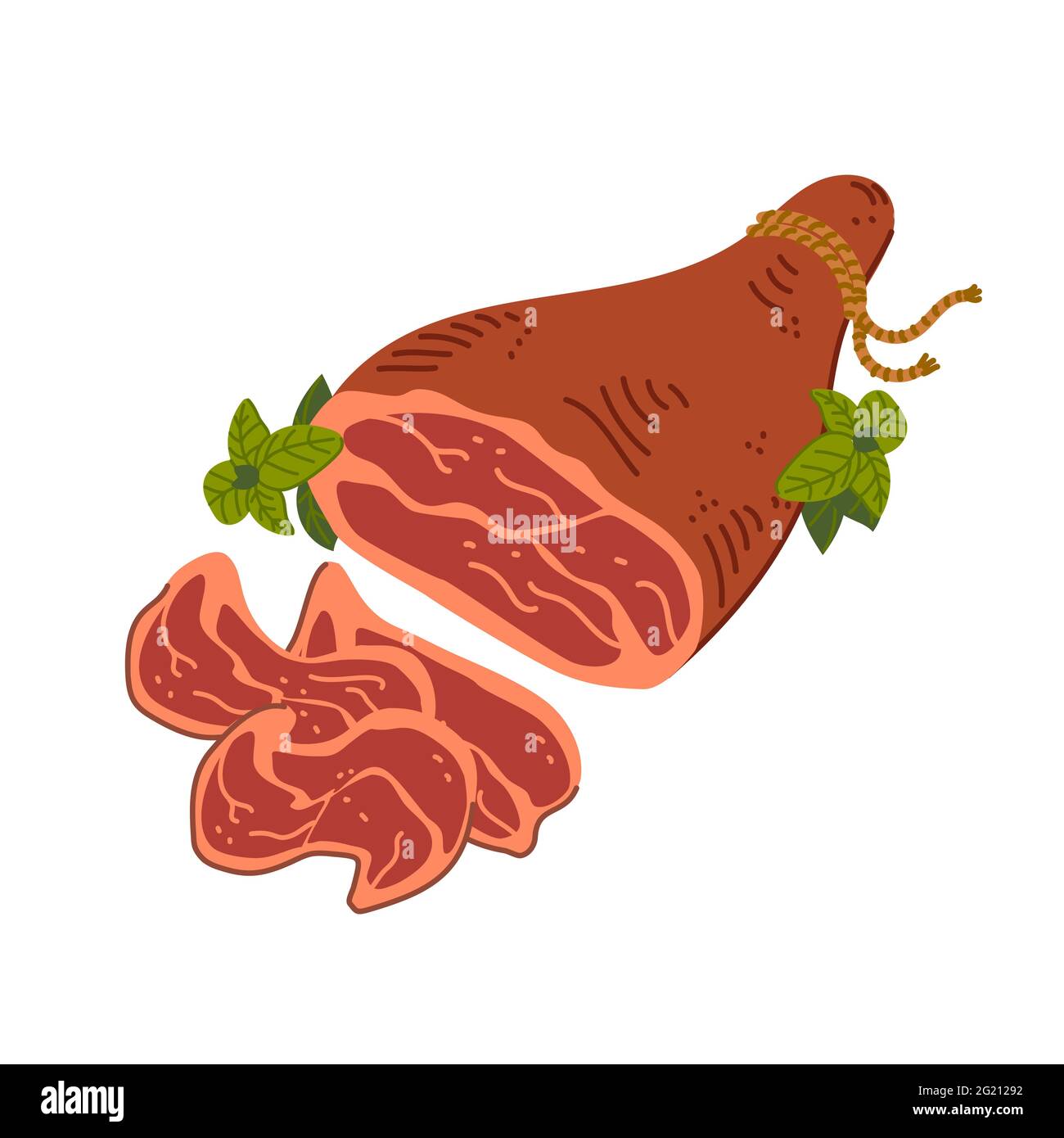 Prosciutto crudo Stock Vector Images - Alamy