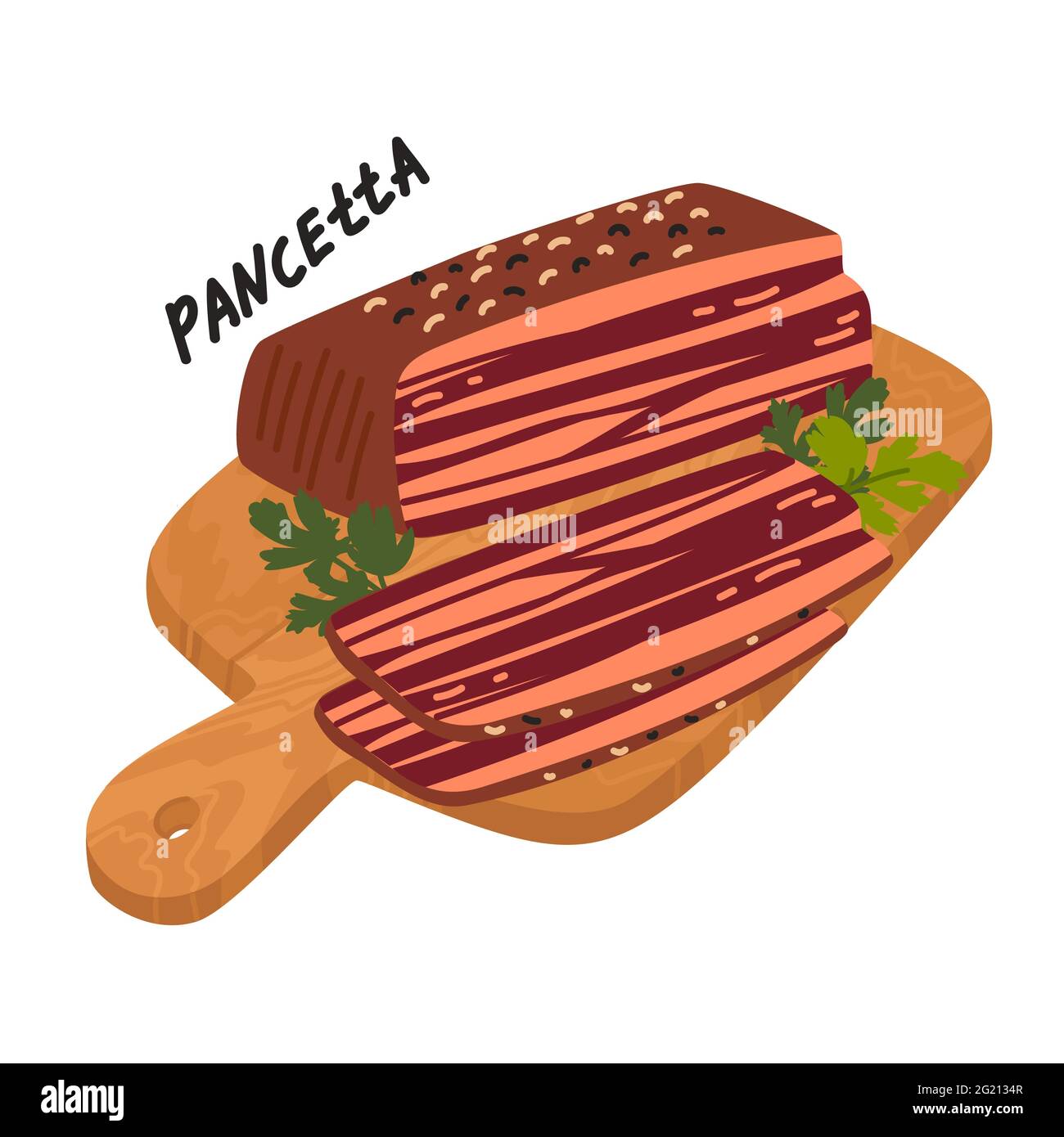 Italian pancetta Stock Vector Images Alamy