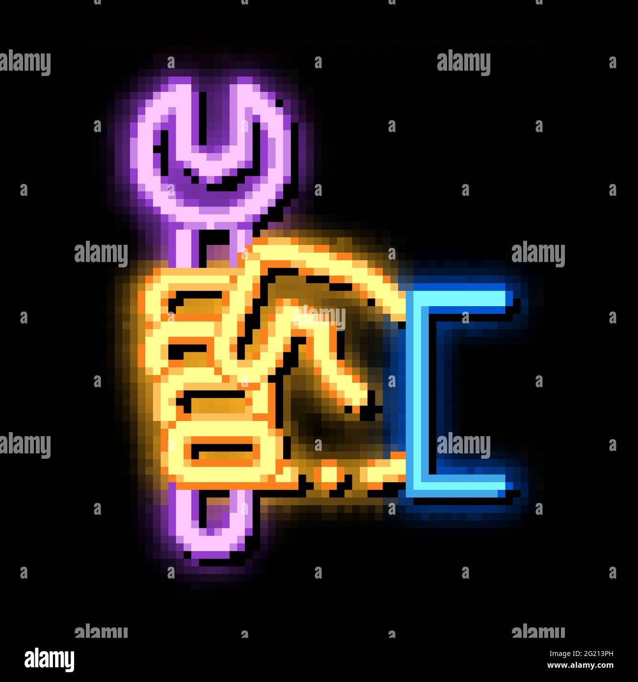 repairman neon glow icon illustration Stock Vector Image & Art - Alamy