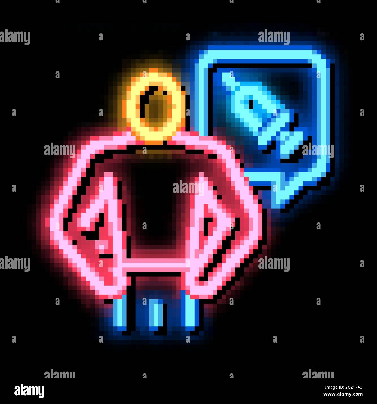 nurse injection neon glow icon illustration Stock Vector