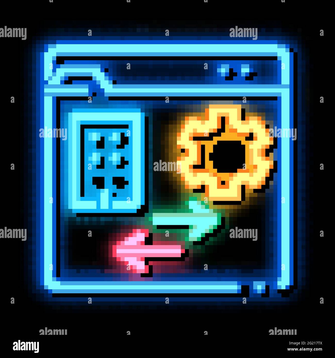 technical home folder neon glow icon illustration Stock Vector Image ...