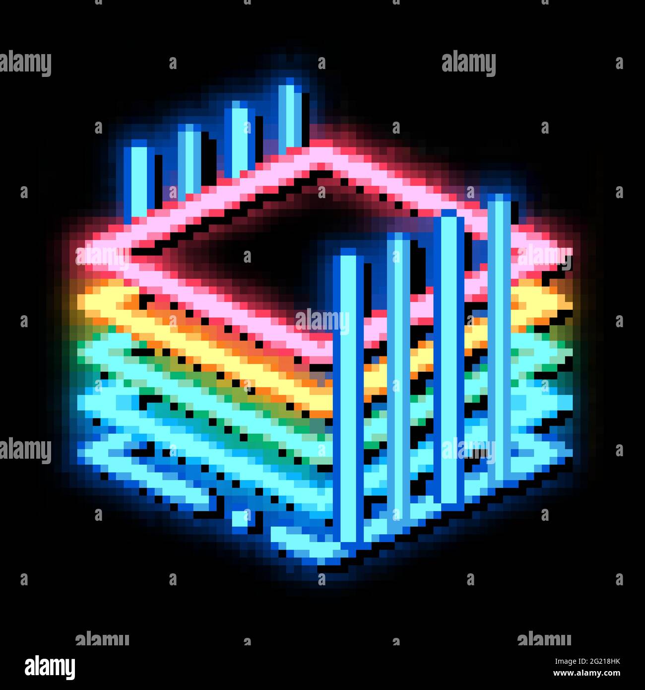 building sheets for home neon glow icon illustration Stock Vector Image ...