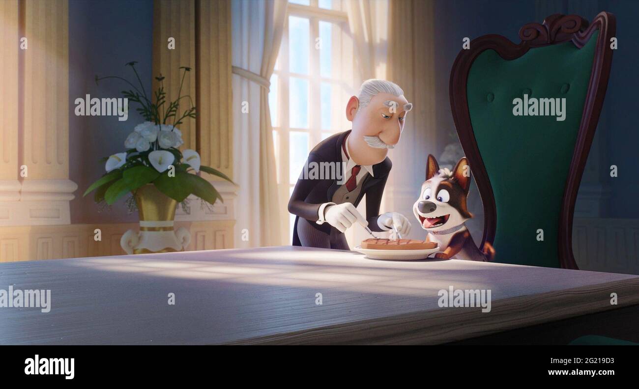 DOG GONE TROUBLE, (aka TROUBLE), from left James (voice Kevin Chamberlin), Trouble (voice Big