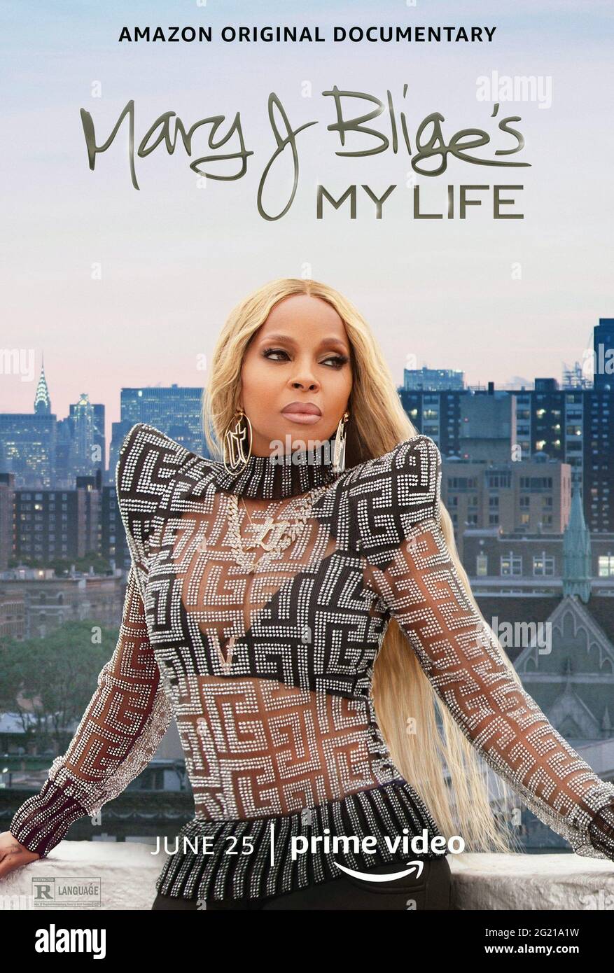 MARY J BLIGE&rsquo;S MY LIFE, US poster, Mary J. Blige, 2021. © Amazon