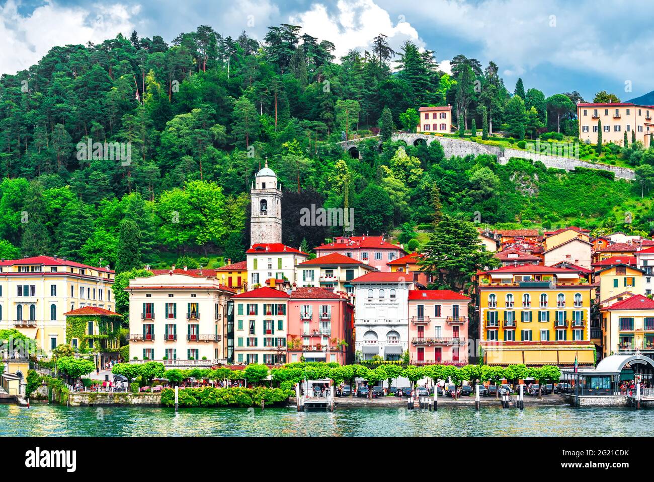 Bellagio, Lake Como - Holidays in Italy view of the most beautiful lake in Italy, Lago di Como, Lombardia. Stock Photo