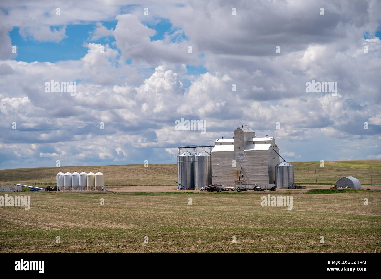Milo, Alberta June 6, 2021 Old Alberta Wheat Pool Elevator at Milo