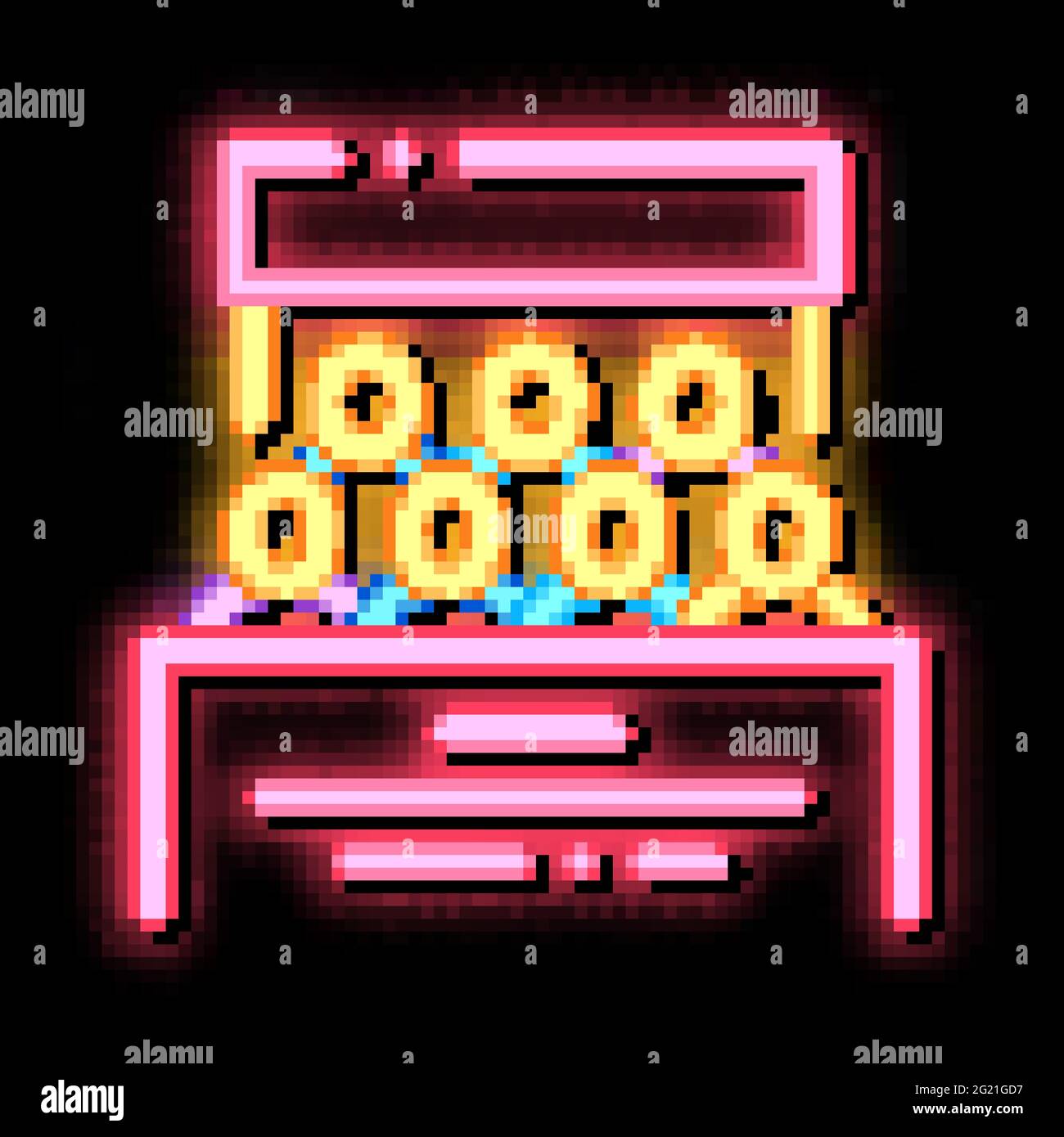 people of residential buildings neon glow icon illustration Stock ...