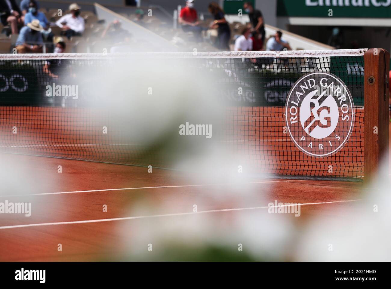 Paris, France. 7th June, 2021. The Philippe-Chatrier Court is seen at the French Open tennis tournament at Roland Garros in Paris, France, June 7, 2021. Credit: Gao Jing/Xinhua/Alamy Live News Stock Photo