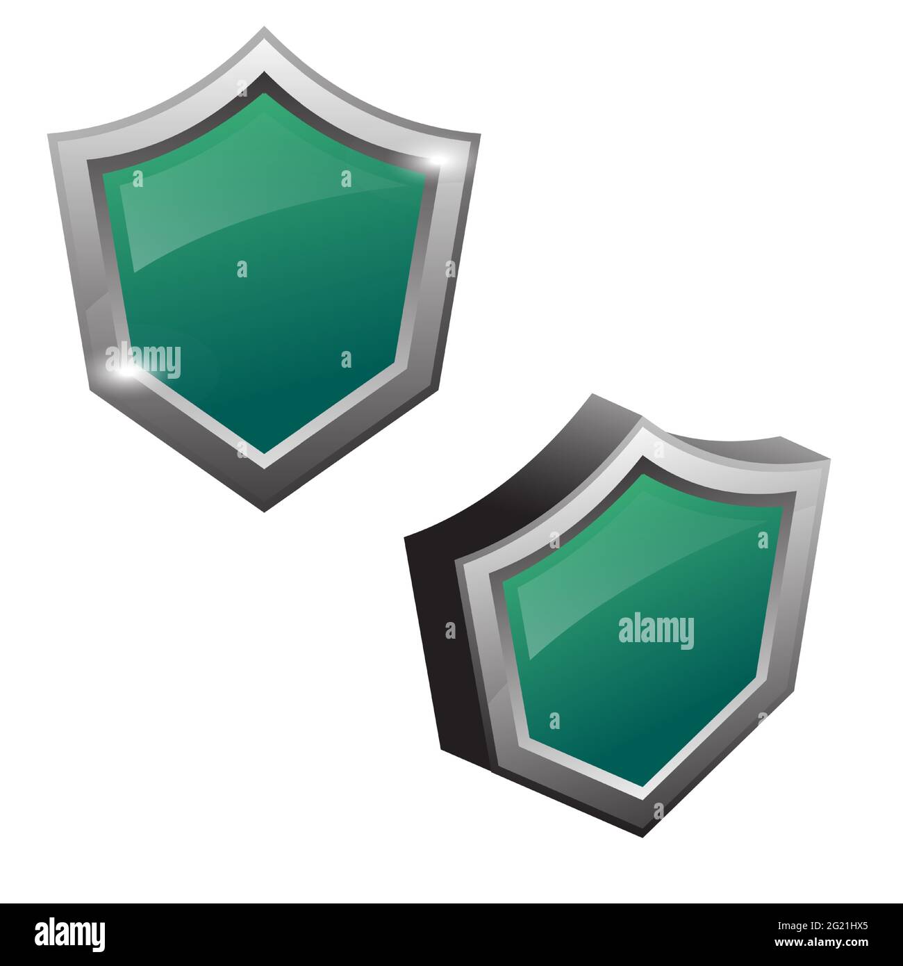 3d shining shield isolated concept vector illustration Stock Vector