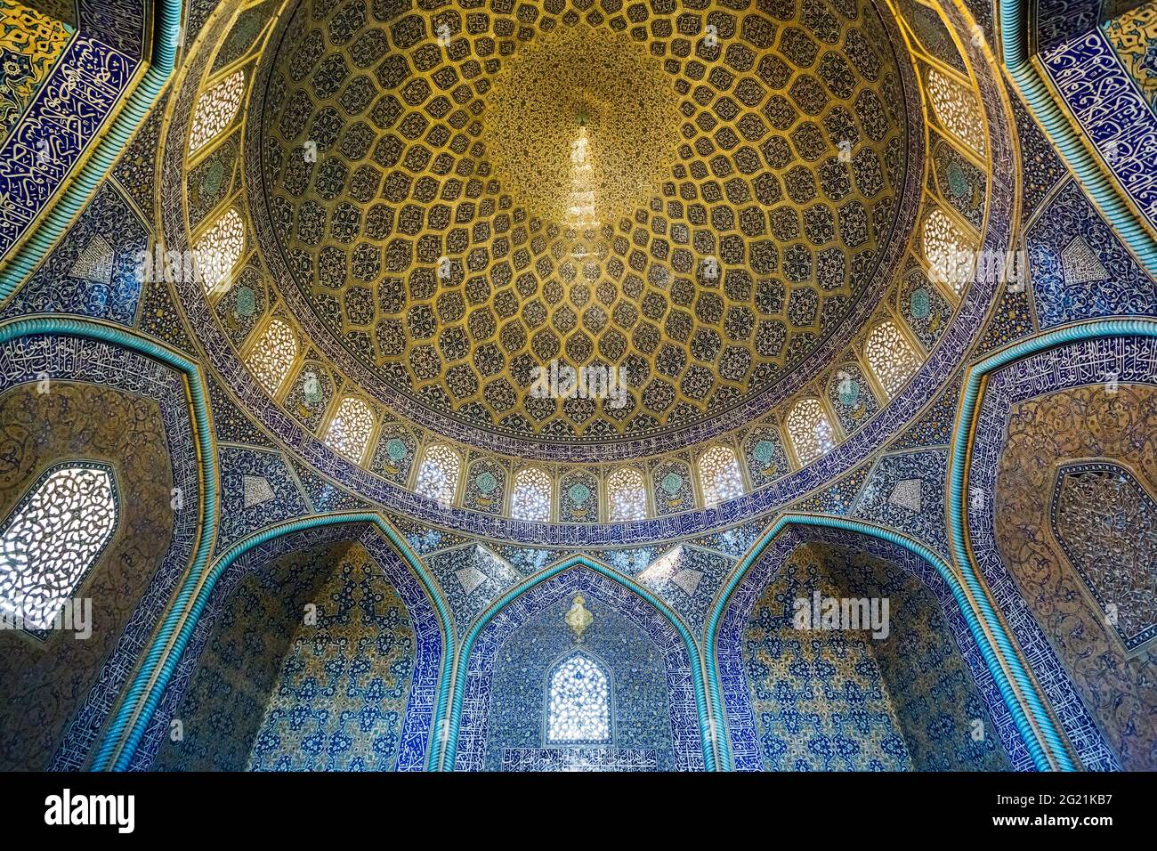 The Sheikh Lotfollah Mosque is registered, along with the Naghsh-i Jahan Square, as a UNESCO World Heritage Site. Stock Photo