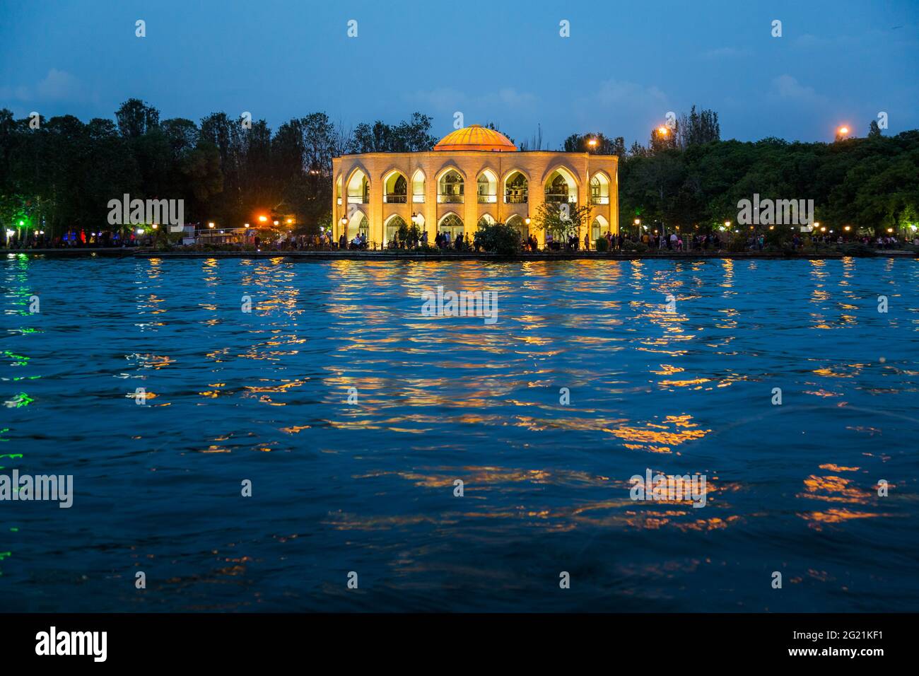El Goli also called Shah Goli is a large historic park (garden) in the south east region of Tabriz, Iran. Stock Photo