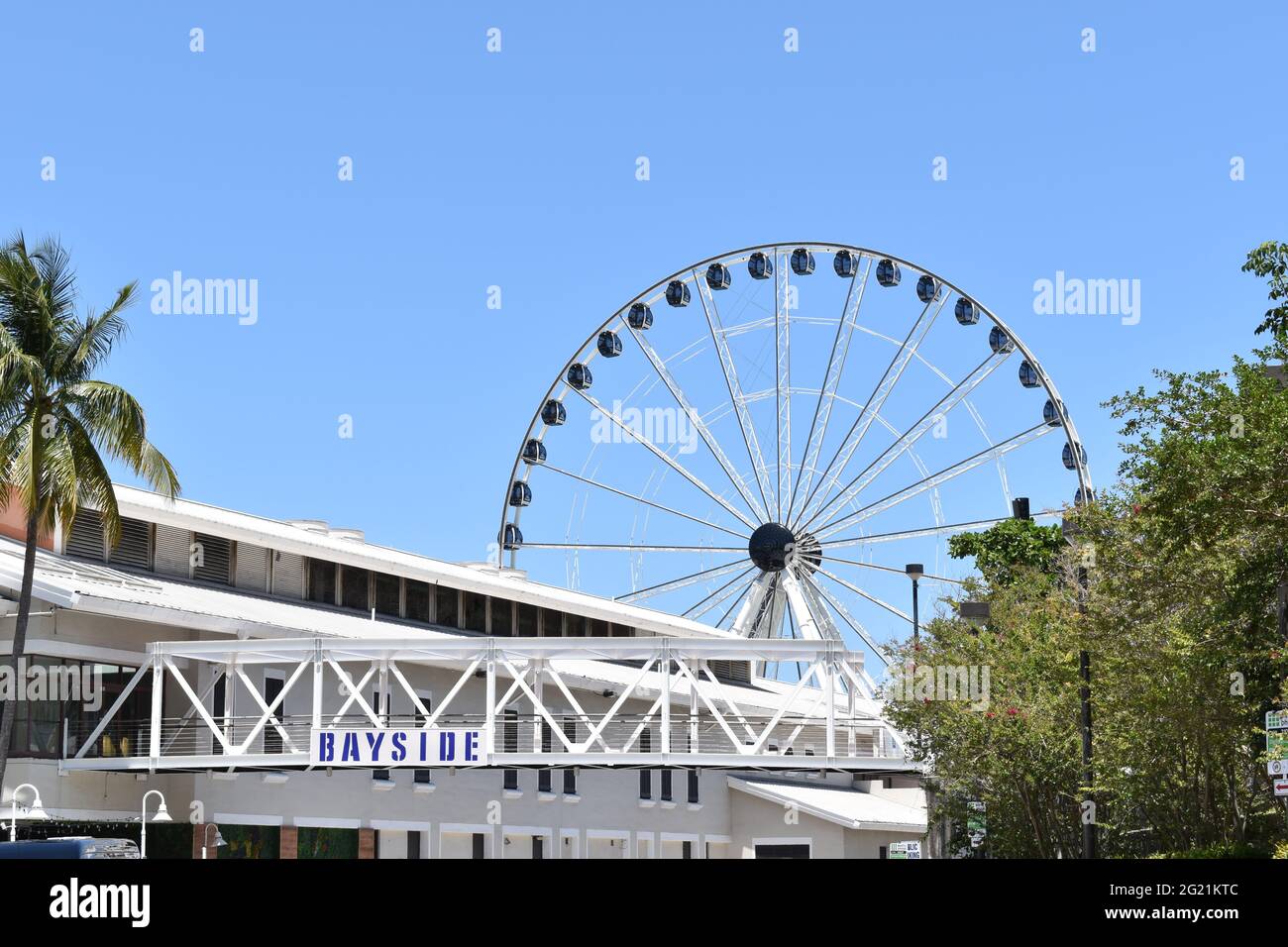 Ferris Wheel at Bayside Marketplace in Miami Florida Stock Photo
