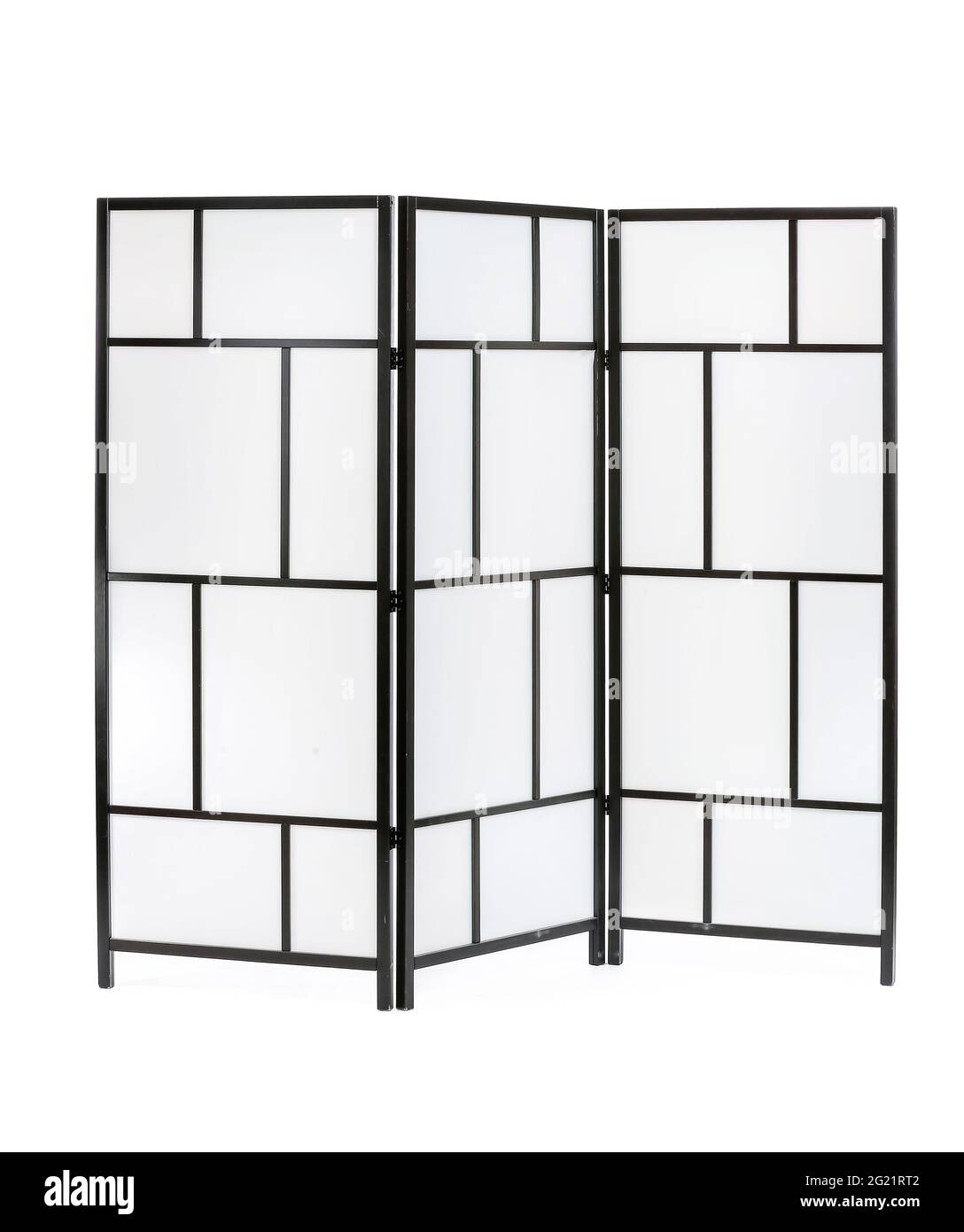 Modern folding screen on white background Stock Photo Alamy