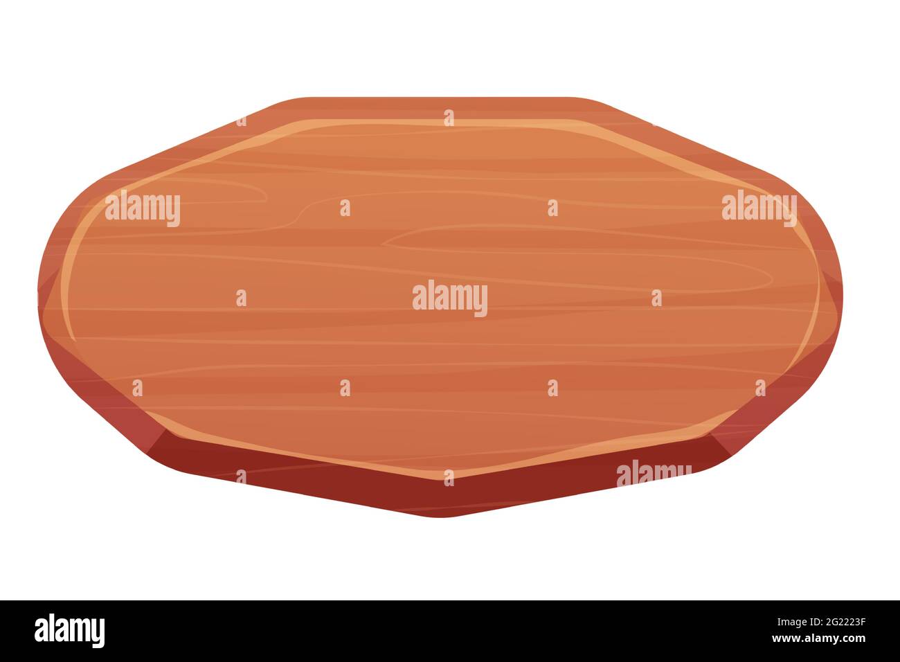 Wood sign, banner, wooden empty plank in cartoon style isolated on ...