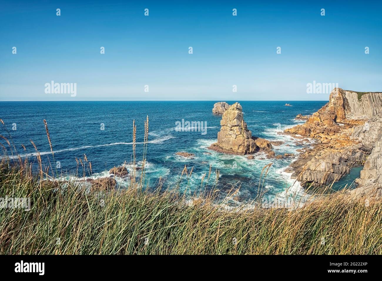 Coastline in the North of Spain Stock Photo