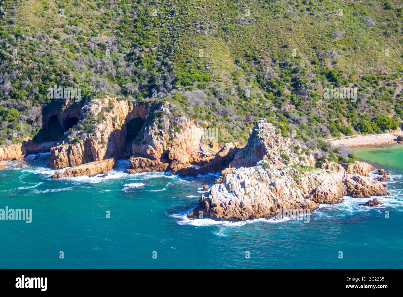 The view of the famous coastal landmark in Knysna on the Garden Route in South Africa Stock Photo