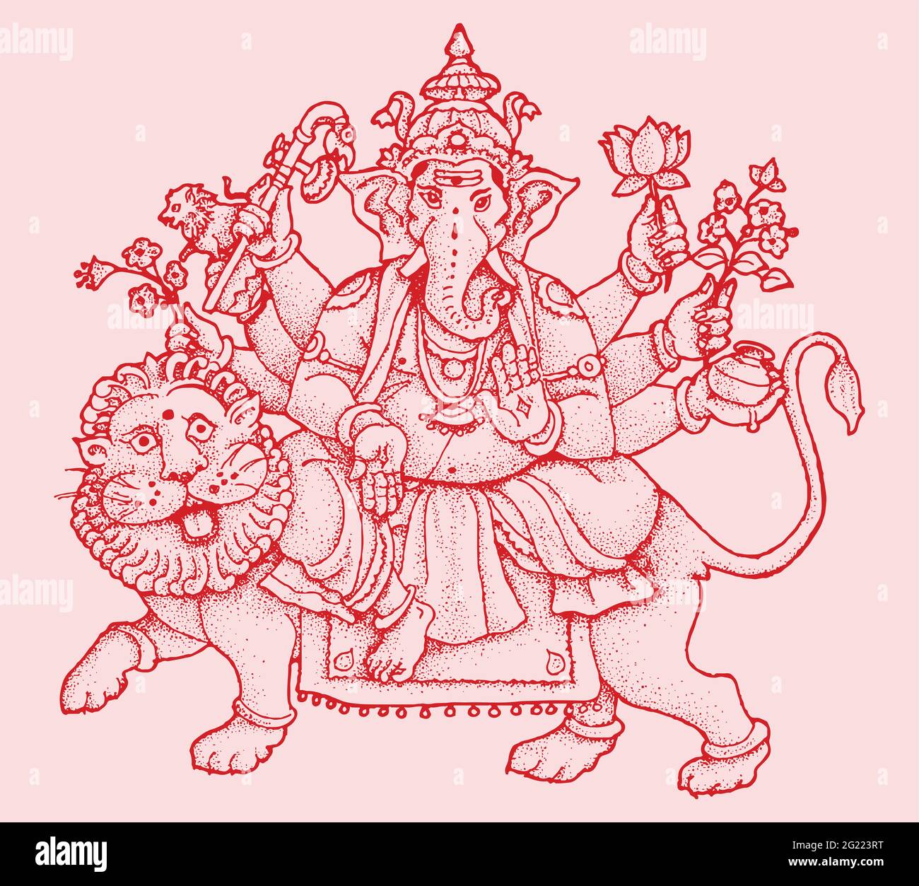 Lord Ganesha - Acrylic on Canvas - 21 x 21 inch - crafttatva.com-saigonsouth.com.vn