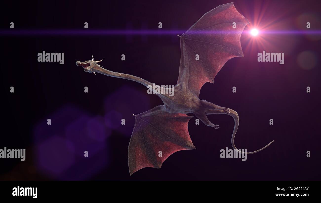 dragon, flying creature Stock Photo