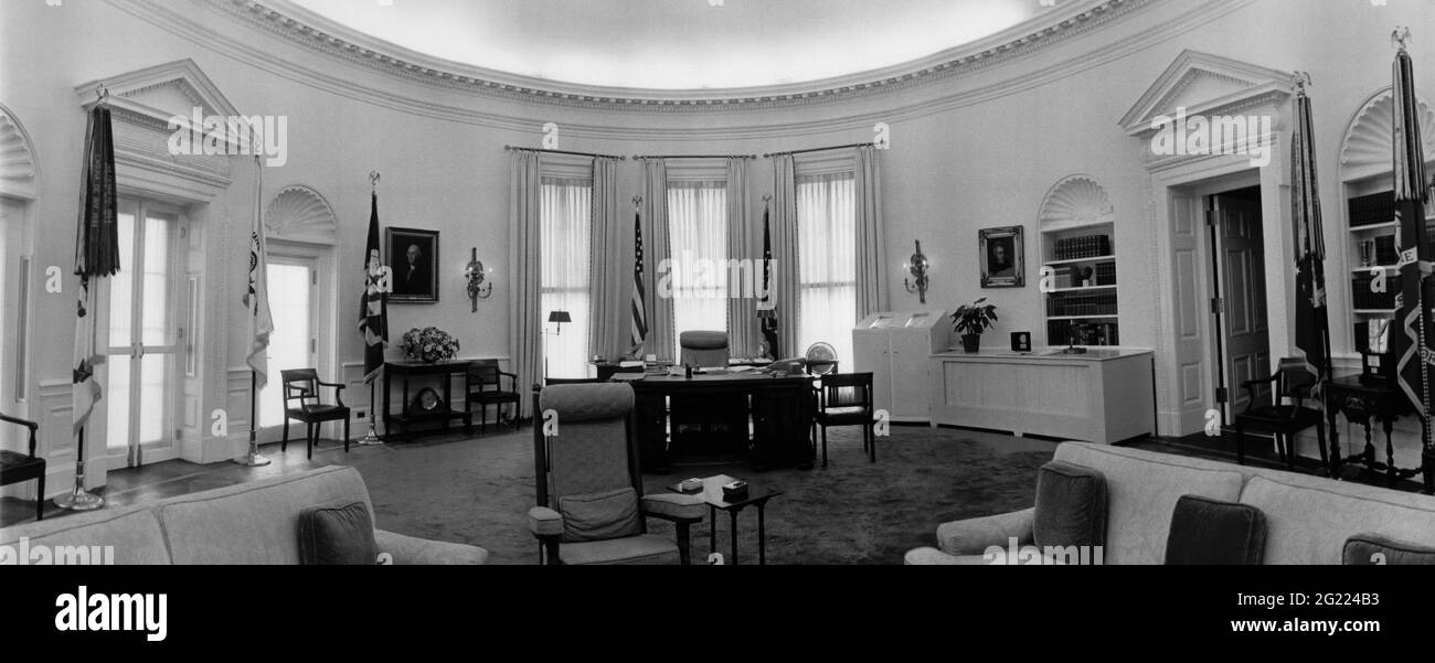 geography / travel, USA, Washington DC., White House, interior view, oval Office, ADDITIONAL-RIGHTS-CLEARANCE-INFO-NOT-AVAILABLE Stock Photo