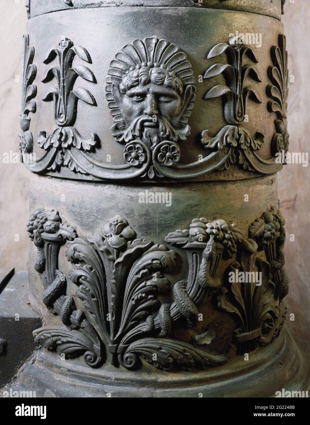 accommodation, furnishings, stove cast-iron, circa 1700, Prince Bishop's residence Eichstaett, ADDITIONAL-RIGHTS-CLEARANCE-INFO-NOT-AVAILABLE Stock Photo