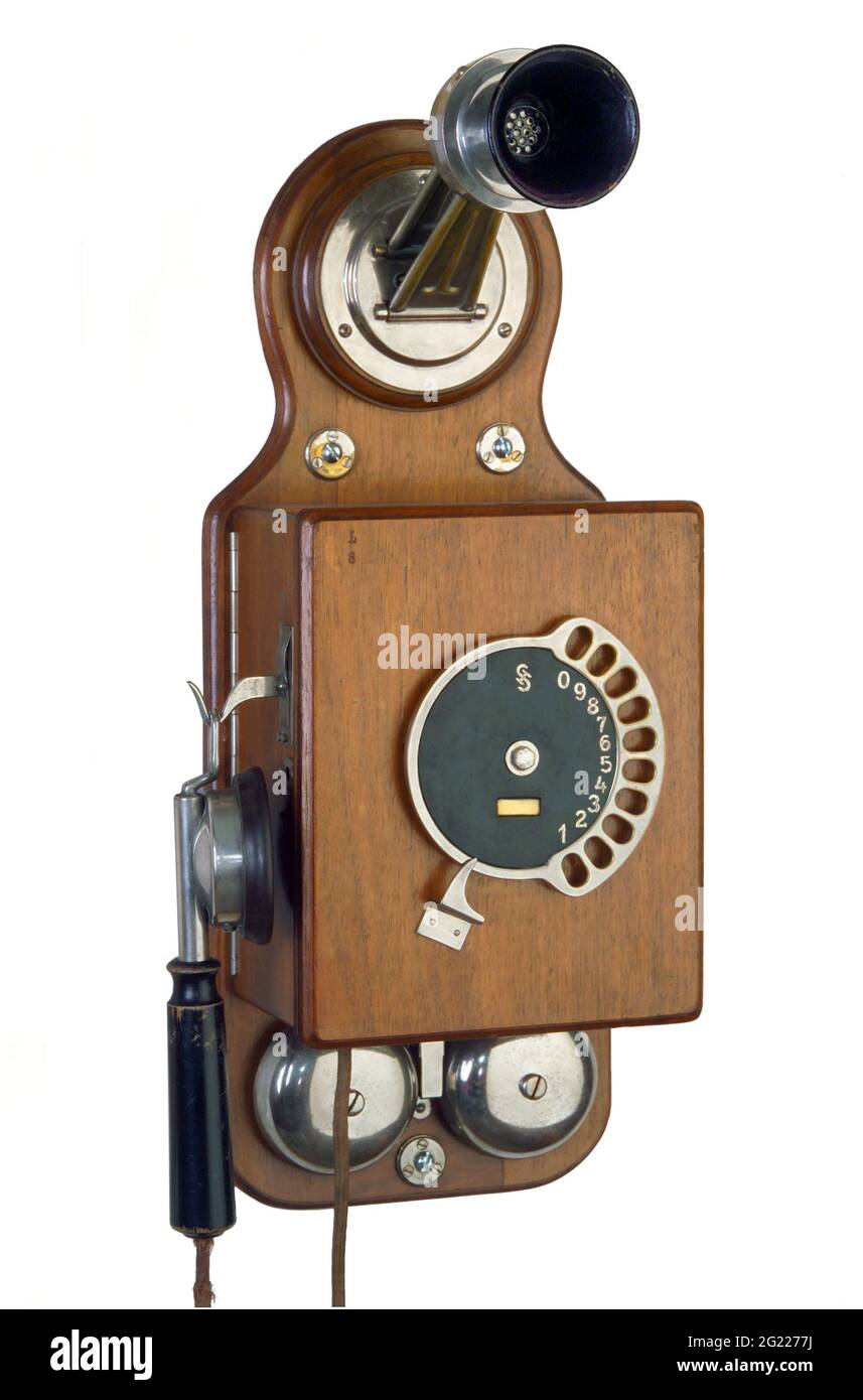 technics, telephone, Siemens and Halske, Schwabing, first self dialing telephone, ADDITIONAL-RIGHTS-CLEARANCE-INFO-NOT-AVAILABLE Stock Photo