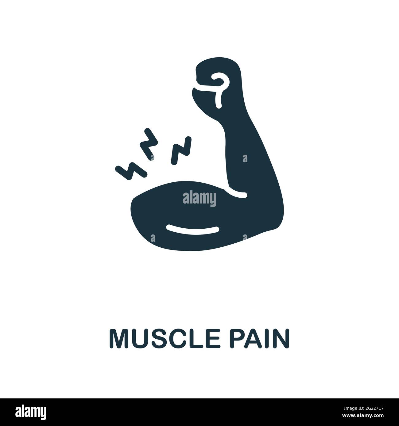 Muscle Pain icon. Monochrome simple element from coronavirus symptoms