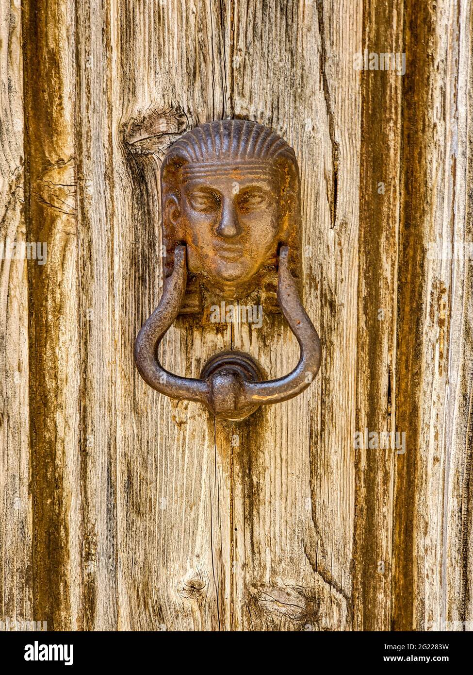 Closeup shot of a door knocker Stock Photo