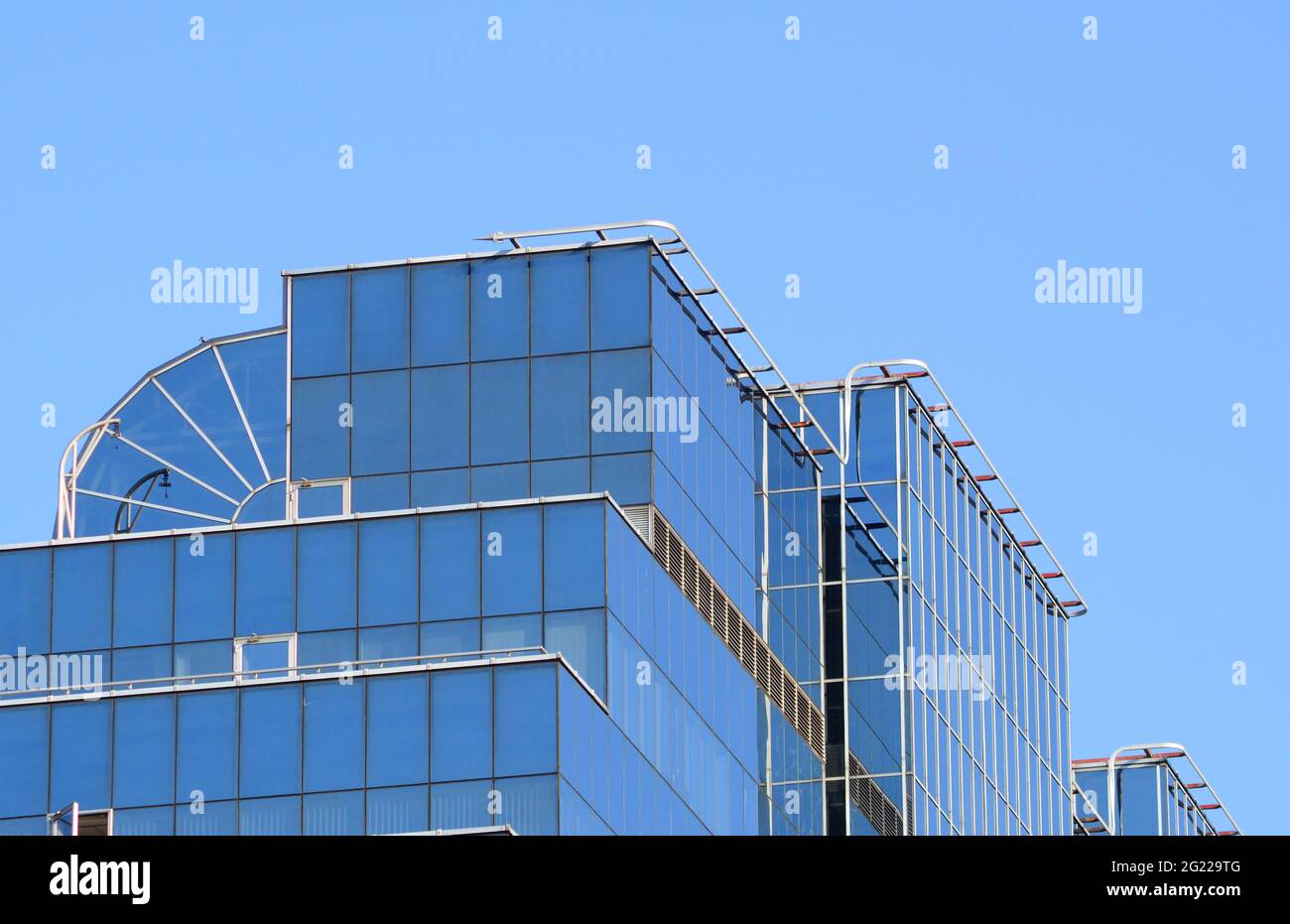 a modern architecture building with a blue sky as background Stock ...