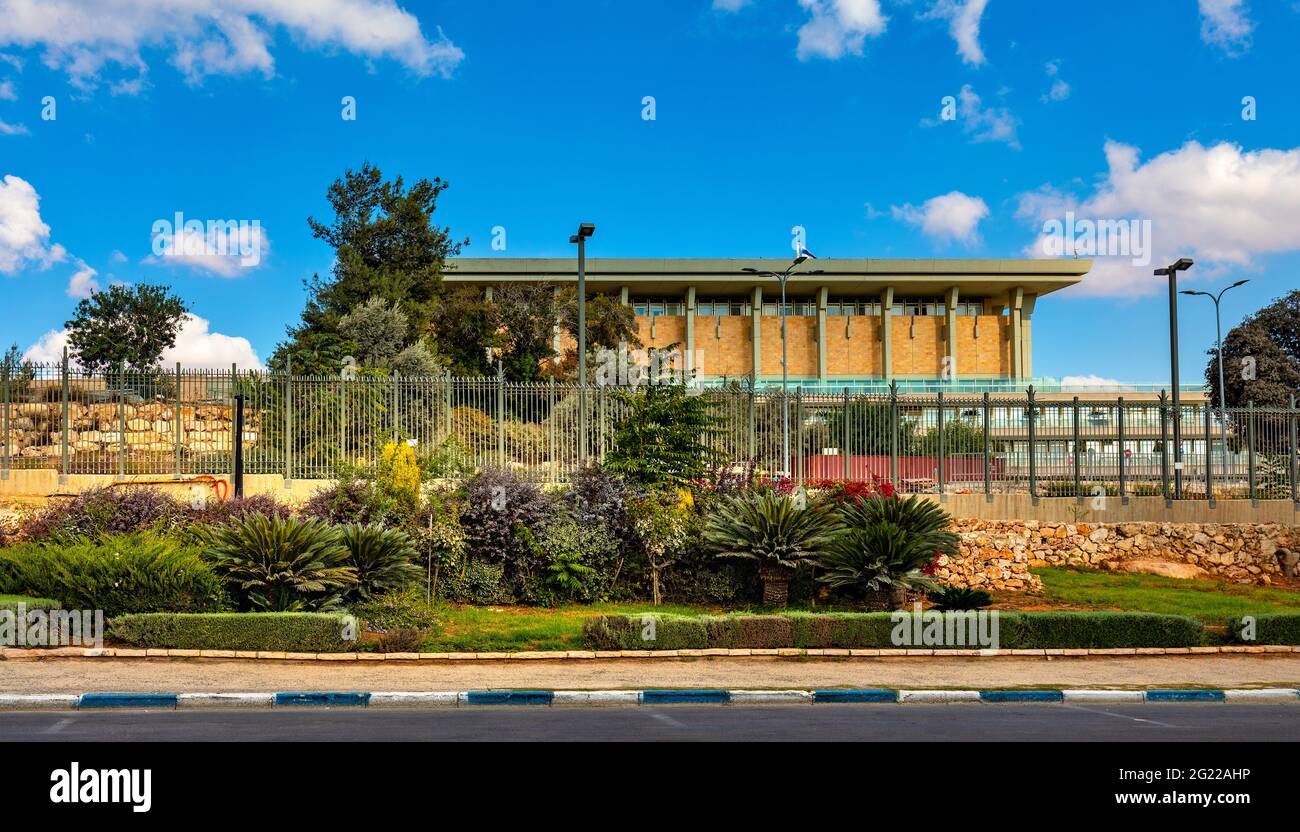 Jerusalem, Israel - October 14, 2017: The Knesset - Israeli Parliament official building in Givat Ram quarter in Western Jerusalem Stock Photo