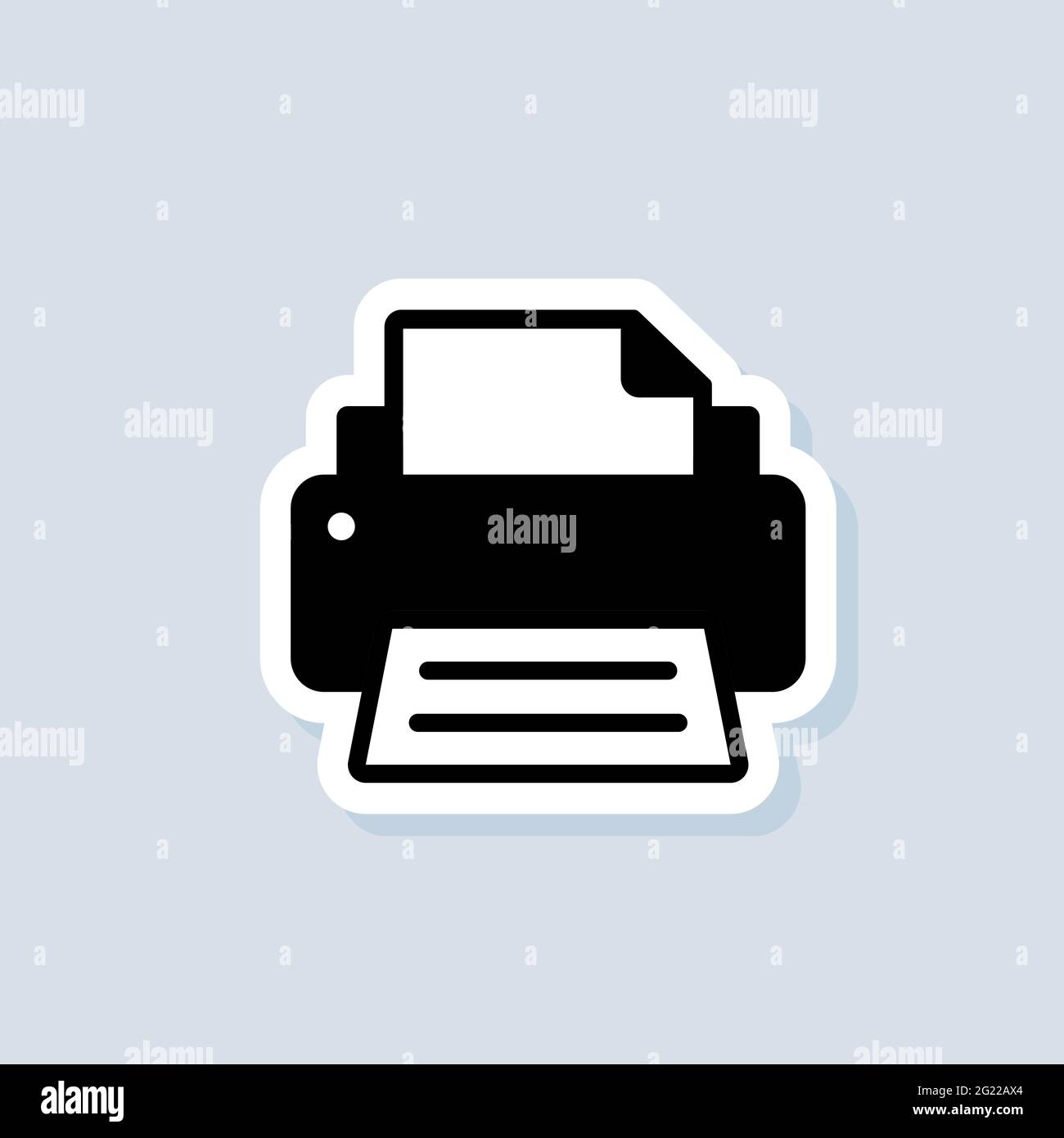 Printer sticker. Fax icon. Fax logo. Vector on isolated background. EPS 10  Stock Vector Image & Art - Alamy