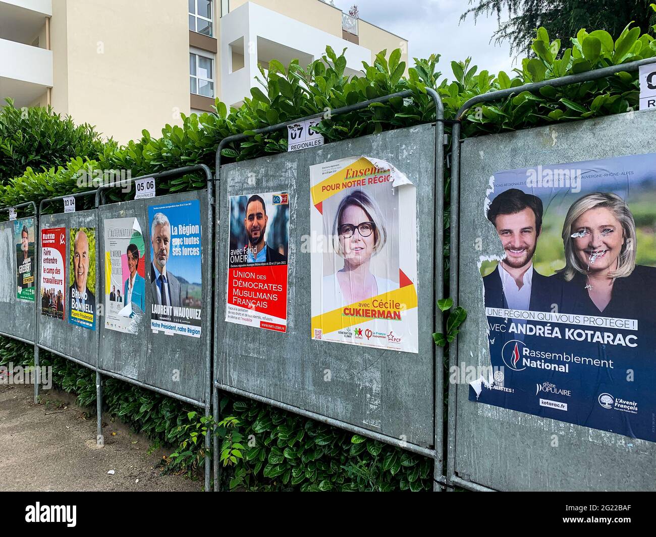 Regional Elections in AURA Region, Bron, France Stock Photo