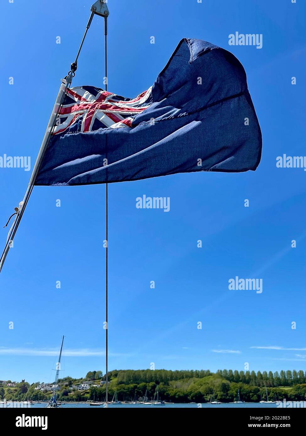 Blue Ensign Flying High Stock Photo Alamy