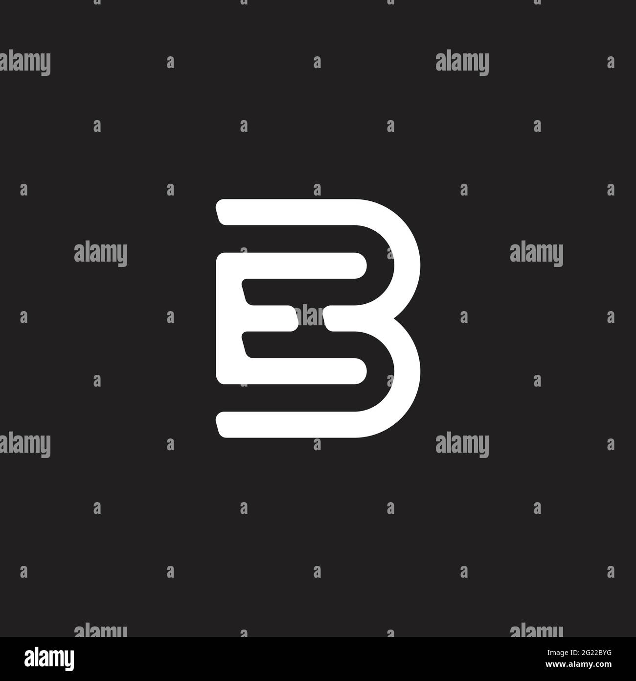 letter eb simple geometric linear logo vector Stock Vector Image & Art ...